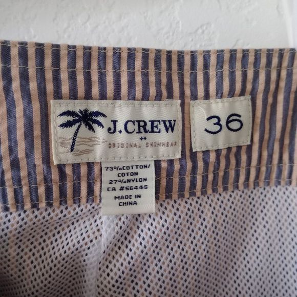 J.Crew Men's Striped Board Shorts / Swim Trunk size 36 - Picture 5 of 9